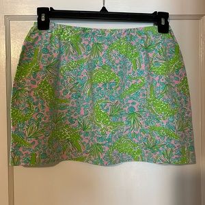 Lilly Pulitzer elastic waist alligator print stretchy skirt- size large